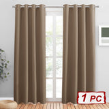 1 x RAW Customer Returns PONY DANCE Curtain with eyelets 1 piece H 210 x W 132 cm Curtains Opaque Living Room with eyelets Thermal curtain Blackout curtains Bedroom Door curtain, Cappuccino - RRP €22.22