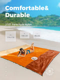 1 x RAW Customer Returns OCOOPA beach blanket sand free super large 300x300 cm, sandproof waterproof, soft comfortable durable material, wide stripes, lightweight compact for picnic - RRP €29.99