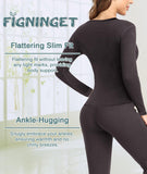 1 x Brand New Figninget thermal underwear thermal underwear women s ski underwear warming underwear women s thermal underwear women s thermal shirt women s black 2XL - RRP €23.18