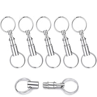 1 x RAW Customer Returns 6 Pieces Key Chains with Quick Release Detachable Pull-Apart Key Rings Double Snap Closure Holder Key Ring for Convenient Accessories - RRP €10.07