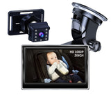 1 x RAW Customer Returns Cuplu 1080P Baby Car Mirror Camera, Night Vision Baby Car Seat Mirror, 5 HD Night Vision Baby Car Camera, Adjustable Baby Car Camera with Wide Crystal Clear View, Perfect Night Vision - RRP €57.52