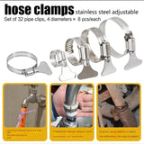 1 x Brand New Hose clamps hose clamp hose clamp hose clamps pipe clamps pipe clamp set stainless steel hose clamp 10-44mm adjustable, 4 8 pieces - RRP €11.04