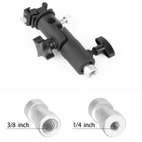 1 x RAW Customer Returns Flash bracket umbrella holder aluminum hot shoe ChromLives 2 pieces flash light stand with hot shoes 1 4 3 8 spigot flash bracket for lamp tripod flash units reflex umbrellas translucent umbrellas - RRP €19.15