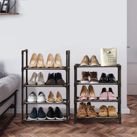 1 x RAW Customer Returns esonstyle 8 tier shoe rack for 16-20 pairs of narrow and tall shoe storage, black - RRP €21.99