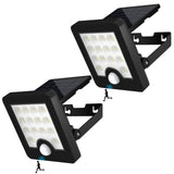 1 x RAW Customer Returns wisdom line solar lights for outdoors, 2 sets of super bright solar lights with motion detector and 3 modes 1800mAh, cold white 5000K, IP65 waterproof LED solar spotlight. Solar wall light for garage, etc. - RRP €56.46