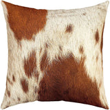 1 x RAW Customer Returns Pack of 4 Cowhide Cushion Covers 40x40 Christmas Cowhide Print Throw Pillow Covers Brown Farm Animal Cushion Covers Cowboy Western Cow Print Decor Square Pillow Cases for Sofa Couch Bed - RRP €22.19