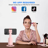 1 x RAW Customer Returns Auto Face Tracking Tripod - Sensitive movable mount, 360 tracking, AI chip, No app required, compatible with various phone holders of different sizes,- Pink - RRP €39.99