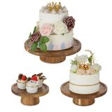 1 x RAW Customer Returns NUPTIO Cake Stand Cupcake Stand Wedding Set of 3 Wedding Cake Stands Cake Decoration Round Decoration Wedding Cake for Cakes Food Wood Party Gift Multifunctional - RRP €74.98