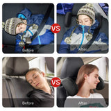 1 x RAW Customer Returns RunSnail Headrest Car Children, Breathable Neck Support Adjustable Neck Pillow Car Pillow, Removable Head-Neck Support, Quick Installation Travel Sleeping Pillow Cushion for Children Adults - RRP €23.34