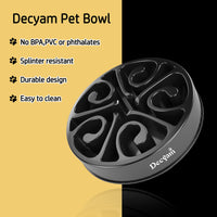 2 x RAW Customer Returns Decyam Anti Sling Dog Bowl Slow Feeding Slow Eating Slow Feeder Dog Bowl S M, Black  - RRP €17.98