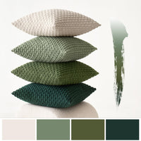 1 x RAW Customer Returns MIULEE Set of 4 Corduroy Cushion Covers Pillowcase Decorative Cushion Cover Modern Sofa Cushions Throw Pillows Couch Cushions for Sofa Decorative Cushions Living Room Bedroom 40 x 40 cm Green Series - RRP €18.49