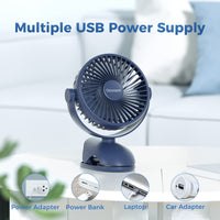 1 x RAW Customer Returns OCOOPA Table Fan Clip Stroller Fan with 3600mAh Battery, Quiet Portable Mini USB Fan, 360 Rotation Rechargeable Table Fan with 3 Speeds for Car, Office, Camping - RRP €30.24