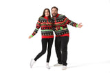 1 x RAW Customer Returns OFF THE RACK Christmas Jumper Women Men Unisex Ugly Funny Chunky Fair Isle Knitted Festive Pullover Jumper with Zip for Party Fab Festive XL - RRP €25.2