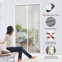 1 x RAW Customer Returns MYCARBON Mosquito Net for Door and Window Magnetic Breathable Anti-Fly Curtain for Outdoor Magnetic Mosquito Net 110x220, White  - RRP €18.99