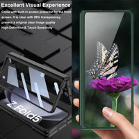 1 x RAW Customer Returns Miimall Case Compatible with Samsung Galaxy Z Fold 5 Case, Robust PC Case with Screen Protector Stand Anti Drop Fold 5 Cell Phone Case Hinge Protection Case for Samsung Z Fold 5 Case - Black - RRP €27.56