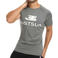 1 x Brand New JustSun Fitness Slim Fit T-Shirt Men s Sports Shirt Men s Short Sleeve Sports Shirt Men Muscle Shirt Bodybuilding Gym Quick Drying Blue XXL - RRP €20.16