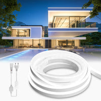 1 x RAW Customer Returns BRIMETI Neon LED Strip 5M Outdoor, LED Strip Waterproof 230V Outdoor 120 LED M Flexible Light Strip for DIY Flexible Light Strip with Power Supply and Controller for Indoor Home Kitchen Decoration White  - RRP €30.24