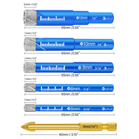 1 x RAW Customer Returns Lytool 5PCS Diamond Drill Bits with Shank 5, 6, 8, 10, 12 mm , for Ceramic, Granite, Glass, Porcelain, Tiles, Fine Stoneware - RRP €19.99