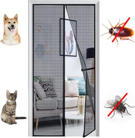 1 x RAW Customer Returns Panngu fly screen balcony door magnet 100X200cm, 2024 reinforced fly curtain patio door magnets door without drilling, fly net balcony insect protection door, magnetic mosquito net curtain black - RRP €17.34