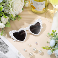 7 x Brand New Photect Heart Pearl Sunglasses Ladies Women Retro JGA Heart Shape Glasses Vintage Party Sunglasses UV400 Protection Fashion Festival - RRP €77.63