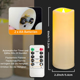 1 x RAW Customer Returns candlesee LED Flameless Candles of 1 Piece, Waterproof Battery Operated Flickering Candle Outdoor with Timer Remote Control for Balconies, Outdoor Lanterns, Indoors, Wedding Decorations - RRP €9.99