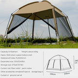 1 x RAW Customer Returns GVDV Event Pavilion 3 x 3 with mosquito nets, outdoor camping folding pavilion sun protection awning including carrying bag, perfect party tent garden pavilion for family celebrations, garden, barbecue and camping - RRP €100.84