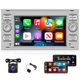 1 x RAW Customer Returns Android car radio for Ford Fiesta Transit Focus Fusion Mondeo Kuga Galaxy C-Max S-Max Connect with wireless CarPlay and Android Auto, WiFi, GPS AHD reversing camera - RRP €242.0