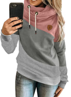 1 x RAW Customer Returns Dokotoo Women s Hooded Sweatshirt Winter Autumn Hoodies Long Sleeve Turtleneck Sweater, Pink, XXL - RRP €39.99