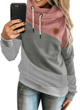 1 x RAW Customer Returns Dokotoo Women s Hooded Sweatshirt Winter Autumn Hoodies Long Sleeve Turtleneck Sweater, Pink, XXL - RRP €39.99