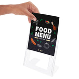 1 x RAW Customer Returns Kurtzy 6 Pack Transparent A6 Plastic Table Display - Angled Acrylic Stand in Portrait Format - Menu Card Holder, Information Stand, Advertising, Brochure, Flyer, Picture Price Label Display - RRP €24.99