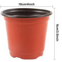 2 x RAW Customer Returns Augshy 150 pieces 10 cm plant pots, cultivation pots, red plastic flower pot for succulent seedlings, cuttings, transplanting - RRP €32.26