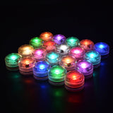 2 x RAW Customer Returns HL Mini Underwater Light, RGB Multicolored LED Pond Lighting with Remote Control, Pack of 20 Waterproof Tea Lights, Color Changing Decorative Lights for Pond, Pool, Aquarium, Vase, Bathtub, Spa, Party - RRP €70.06