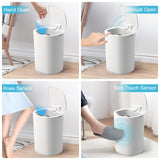 1 x RAW Customer Returns Sensor Trash can 12L, Automatic Touchless Trash can with Smart Sensor for Bathroom Office Kitchen, No Noise Waterproof Intelligent Trash can with lid, ABS plastic waste bin paper basket round  - RRP €36.36