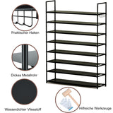 1 x RAW Customer Returns OYREL Shoe Rack 8 Tiers Shoe Organizer Shoe Storage 32-40 Pairs Shoe Rack for Closet Shoe Rack Organizer Entryway Shoe Holder Space Saving Shoe Rack Shoe Stand Large Tall Shoe Tower - RRP €36.99