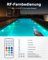 1 x RAW Customer Returns Maxsure pool lighting 2023 , 4 pieces underwater LED with remote control, USB rechargeable IP68 waterproof pond lighting, 16 RGB pond decoration, 2500 mAh, timer for pool, garden, aquarium, spa - RRP €58.99