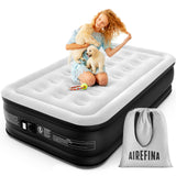 1 x RAW Customer Returns Airefina air bed 1 person, air mattress self-inflating guest bed with built-in electric pump, inflatable mattress single bed for camping or home use - 99 x 190 x 46cm - RRP €84.99