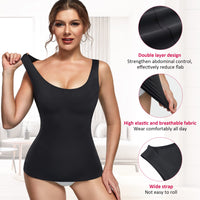 1 x RAW Customer Returns Gotoly Women s Figure Shaping Undershirt Tummy Away Camisole Top Shaping Shapewear Shaping Shirt Tummy Control Seamless Body Shaper Black, L  - RRP €25.2