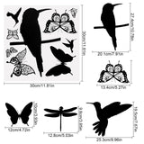 3 x RAW Customer Returns 6 sheets of window stickers birds, stickers birds for windows and window pictures butterflies self-adhesive, bird stickers for window panes large 30 x 30 cm  - RRP €24.15