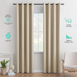 1 x RAW Customer Returns MIULEE Curtains 100 Blackout Curtains Opaque Curtains Curtain Blackout Curtains Eyelet Curtains Curtains with Eyelets for Living Room Bedroom 140 x 245 cm Light Blue - RRP €38.99