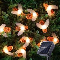 1 x RAW Customer Returns ITICdecor Solar String Lights Outdoor Bee 30 LED Waterproof Patio Garden Indoor Christmas New Year Party Tree Warm White - RRP €20.4