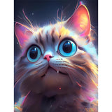 6 x Brand New Diamond Art Painting Kit, Diamond Painting Picture Set, Rhinestone Embroidery Diamond Painting for Adults, Kids, Home, Wall Decor 40x30cm - Colorful Cat - RRP €136.8