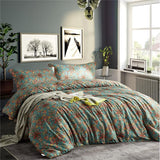 1 x RAW Customer Returns Freyamy Boho Bedding 220x240cm 3-piece Green Colorful Flowers Vintage Bedding Sets Brushed Microfiber Soft Reversible Bedding Bohemian Floral Duvet Cover with Zipper and 2 Pillowcases 80x80cm - RRP €45.34