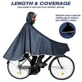 1 x RAW Customer Returns Anyoo Waterproof Cycling Rain Poncho Portable Lightweight Rain Jacket Hooded Bicycle Bike Compact Rain Cape Reusable Unisex for Backpacking Camping Outdoors,One Size,Gray - RRP €26.54