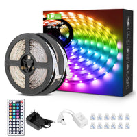 1 x RAW Customer Returns LE 10M RGB LED Strip, 300 5050 LEDs, Light Strip 6 Modes and 20 Dimmable Colors, 44-Key IR Controller and Remote Control, 12V LED Strip Lights for Indoor and Outdoor Decoration 2x 5M  - RRP €19.96