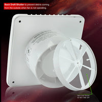 1 x RAW Customer Returns VENTS Silenta MTH K 100 mm wall fan Adjustable overrun timer humidity sensor Quiet operation Bathroom fan with hygrostat Integrated overheating protection UV-resistant plastic - RRP €41.91