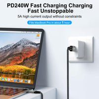 1 x RAW Customer Returns USB4 cable, with Thunderbolt 4 cable, 240W charging cable 40Gbps data cable, 8K 60Hz 4K120Hz HDR, PD3.1, USB C to USB C cable, for hub, dock MacBook, M1 M2, M3, Mac Studio SSD, laptops, monitor, 1M Male 240W  - RRP €19.45