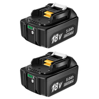 1 x RAW Customer Returns VOLT1799 2 pieces 5.0Ah lithium-ion replacement battery for Makita 18V battery BL1850B BL1860 BL1860B BL1850 BL1840 BL1840B BL1830 BL1830B BL1815 LXT-400 with LED display THREE brushes - RRP €58.02