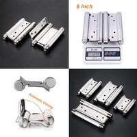 1 x RAW Customer Returns LOOTICH hinge 153mm stainless steel swing door hinge door hinge automatic closing hinges for swing doors and swing doors up to 30kg screw-on hinge 2 pieces  - RRP €26.4