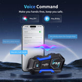 1 x RAW Customer Returns Fodsports FX4 PRO Motorcycle Intercom for Couples, Helmet Headset Supports 4 People Talking at the Same Time Within 1200 Meters, Voice Assistant, Large Silicone Button, Stereo Speakers, FM, IP65 - RRP €152.79