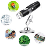 1 x RAW Customer Returns Digital Microscope 50x to 1000x Magnification Microscope Camera, 8 LED Mini Pocket Handheld Microscopes Support WiFi, Compatible with Android Windows - RRP €29.7